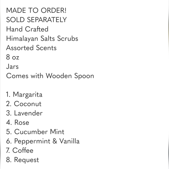MADE to ORDER! Assorted Scents 8oz Each Himalayan Salt Scrubs - Picture 9 of 13